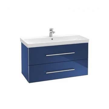 Baza lavoar Villeroy&Boch Avento suspendat, doua sertare 76x44,7xH52 cm crystal blue