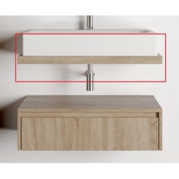 Blat lavoar Dalet Slim tip stativ stejar 80 x 47 x 4 cm Blat lavoar Dalet Slim tip stativ stejar 80 x 47 x 4 cm