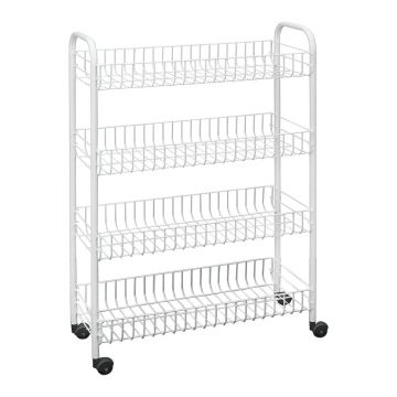 Stand de baie mobil cu patru niveluri Metaltex Laundry, 23 x 84 cm