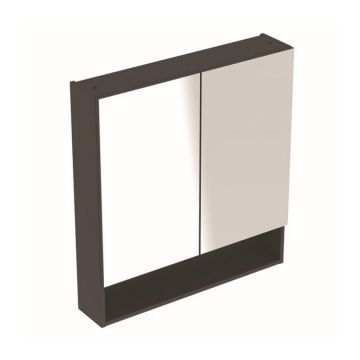Dulap cu oglinda Geberit Selnova Square cu doua usi 58,8x17,5xH85 cm antracit