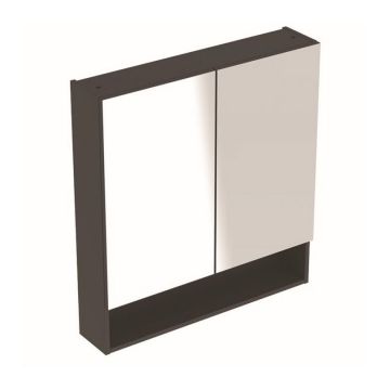 Dulap cu oglinda Geberit Selnova Square cu doua usi 78,8x17,5xH85 cm antracit