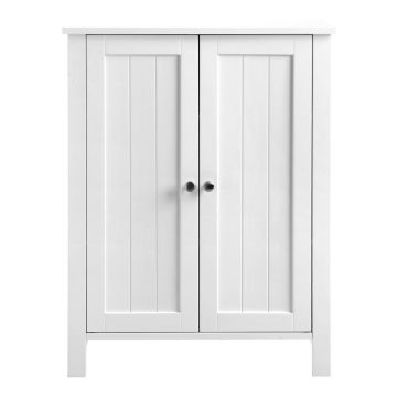 Dulap de baie cu uși Songmics, lățime 60 cm, alb