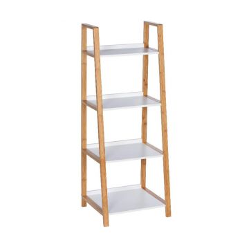 Etajera pentru baie Wenko, Finja Four, lemn de bambus, 43x36x112 cm - Wenko, Alb,Crem Etajera pentru baie Wenko, Finja Four, lemn de bambus, 43x36x112 cm - Wenko, Alb,Crem