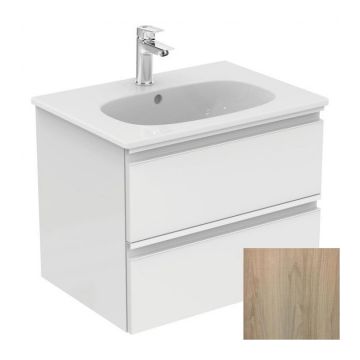 Mobilier baza Ideal Standard Tesi 60X49X44 cm cu doua sertare lemn deschis