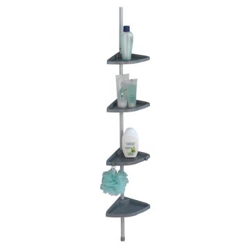 Raft telescopic de perete pentru baie Wenko Easy, gri