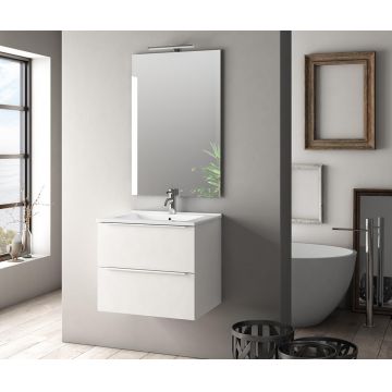 Set mobilier pentru baie 4 piese Tft Home Furniture, Luna Luke Gloss White, PAL melaminat, alb - TFT Home Furniture, Alb Set mobilier pentru baie 4 piese Tft Home Furniture, Luna Luke Gloss White, PAL melaminat, alb - TFT Home Furniture, Alb