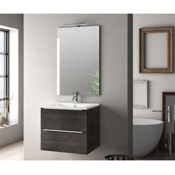 Set mobilier pentru baie 4 piese Luna Luke Wenge - TFT Home Furniture, Maro