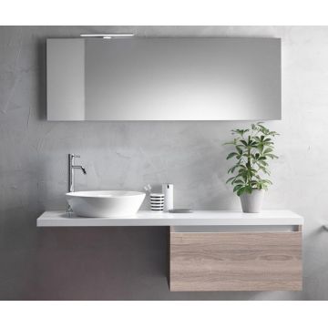 Set mobilier pentru baie 5 piese Tft Home Furniture, Ibiza White and Light Tobacco, PAL melaminat cu grosimea 18-38 mm, maro des - TFT Home Furniture, Maro Set mobilier pentru baie 5 piese Tft Home Furniture, Ibiza White and Light Tobacco, PAL melaminat cu grosimea 18-38 mm, maro des - TFT Home Furniture, Maro