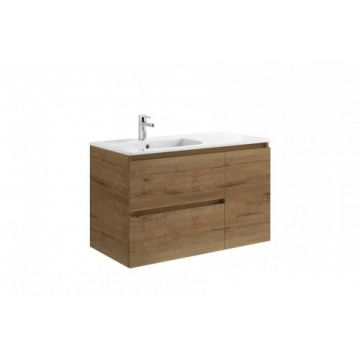 Set PROMO mobilier Gala Jade stejar si lavoar 90 cm Set PROMO mobilier Gala Jade stejar si lavoar 90 cm