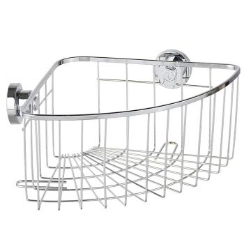 Suport accesorii de baie Wenko, Bovino Den Corner, inox, 26x18x11 cm - Wenko, Gri & Argintiu Suport accesorii de baie Wenko, Bovino Den Corner, inox, 26x18x11 cm - Wenko, Gri & Argintiu