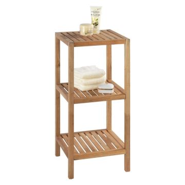 Etajeră de baie în culoare naturală din lemn de nuc 36x79 cm Norway – Wenko