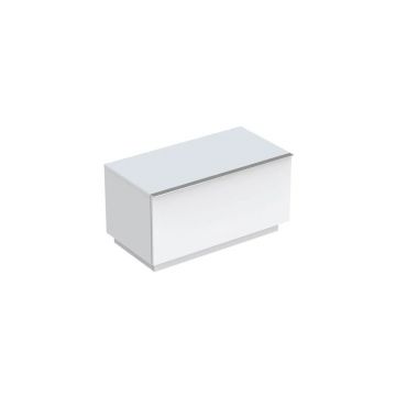 Dulap baie pe pardoseala alb mat Geberit Icon 1 sertar 89 cm