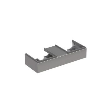 Dulap baza pentru 2 lavoare suspendat gri Geberit Icon 2 sertare si 1 blat 119 cm Dulap baza pentru 2 lavoare suspendat gri Geberit Icon 2 sertare si 1 blat 119 cm