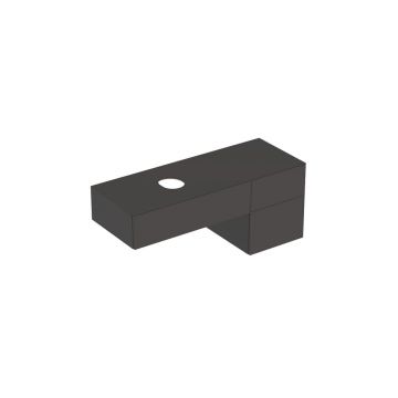Dulap baza pentru lavoar pe blat Geberit Variform lava gri inchis 3 sertare 135 cm