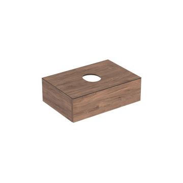 Dulap baza pentru lavoar pe blat Geberit Variform nuc 1 sertar 75 cm