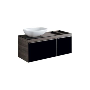 Dulap baza pentru lavoar pe blat maro/gri Geberit Citterio 2 sertare dreapta 119 cm Dulap baza pentru lavoar pe blat maro/gri Geberit Citterio 2 sertare dreapta 119 cm