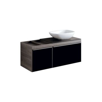 Dulap baza pentru lavoar pe blat maro/gri Geberit Citterio 2 sertare stanga 119 cm Dulap baza pentru lavoar pe blat maro/gri Geberit Citterio 2 sertare stanga 119 cm