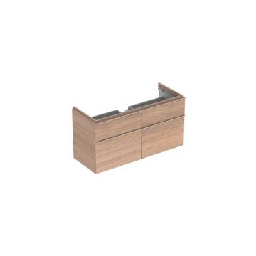 Dulap baza pentru lavoar suspendat stejar natural Geberit Icon 4 sertare 119 cm