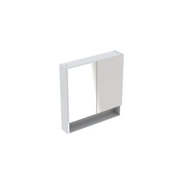 Dulap cu oglinda suspendat Geberit Selnova Square alb 2 usi 79 cm