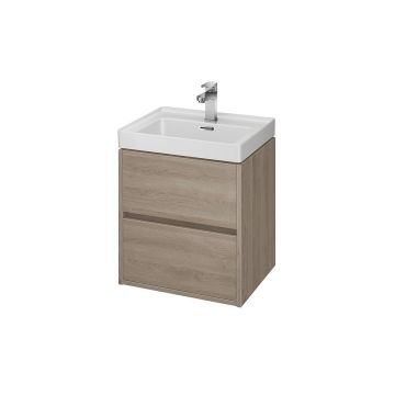 Dulap suspendat pentru lavoar Cersanit Crea mdf stejar 50 cm