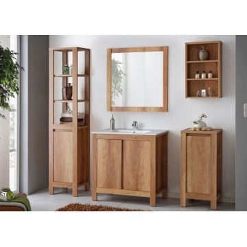 Set Mobilier pentru baie, 6 piese, Classic Oak XL