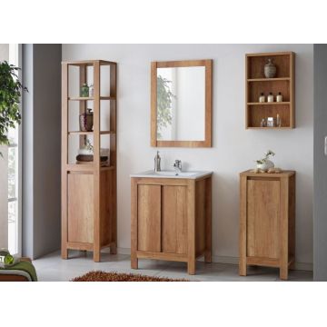 Set Mobilier pentru baie, 6 piese, Classic Oak