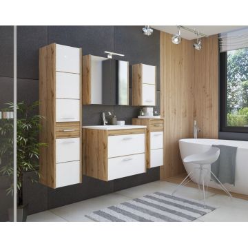 Set Mobilier pentru baie, 6 piese, Ibiza White Set Mobilier pentru baie, 6 piese, Ibiza White