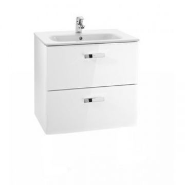 Set mobilier Roca Victoria Basic dulap baza cu 2 sertare 60x45cm alb si lavoar Set mobilier Roca Victoria Basic dulap baza cu 2 sertare 60x45cm alb si lavoar