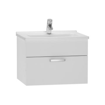 Set mobilier Vitra S50 dulap baza cu 1 sertar alb lucios sifon si lavoar 60cm Set mobilier Vitra S50 dulap baza cu 1 sertar alb lucios sifon si lavoar 60cm