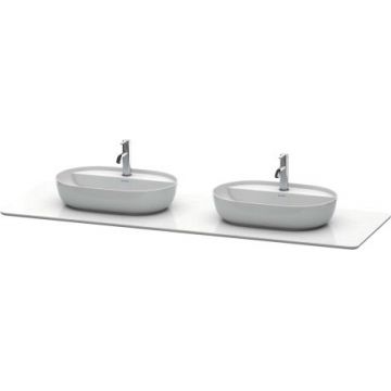 Blat Duravit Luv Quartz 1783x595mm cu doua decupaje stone white