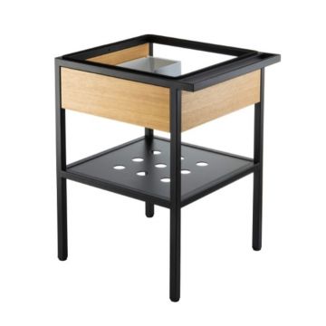 Consola sustinere lavoar cu sertar, culoare negru 66.5 cm, Deante
