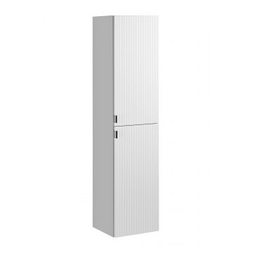 Dulap baie inalt suspendat, din pal si MDF, cu 2 usi, Leonardo Alb, l35xA32xH150 cm