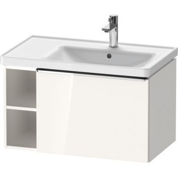 Dulap baza Duravit D-Neo 784x440mm un sertar si raft stanga alb lucios