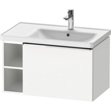 Dulap baza Duravit D-Neo 784x440mm un sertar si raft stanga alb mat decor