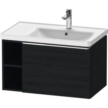 Dulap baza Duravit D-Neo 784x440mm un sertar si raft stanga stejar negru