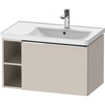 Dulap baza Duravit D-Neo 784x440mm un sertar si raft stanga taupe mat decor