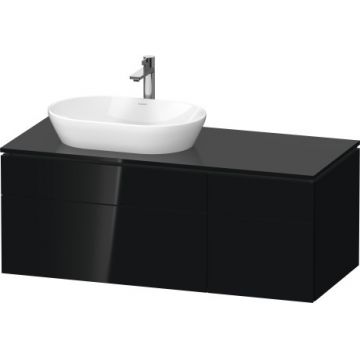 Dulap baza suspendat Duravit L-Cube 122x55cm negru lucios