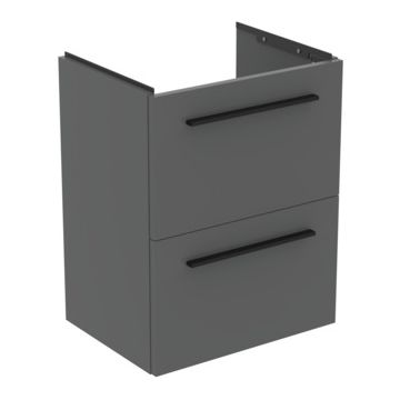 Dulap baza suspendat Ideal Standard i.life S cu doua sertare 50cm gri quartz mat