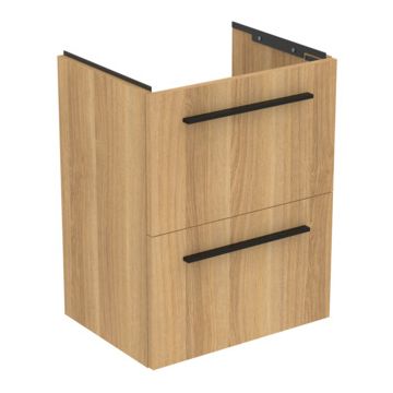 Dulap baza suspendat Ideal Standard i.life S cu doua sertare 50cm stejar natural