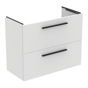 Dulap baza suspendat Ideal Standard i.life S cu doua sertare 80cm alb mat