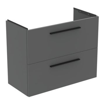 Dulap baza suspendat Ideal Standard i.life S cu doua sertare 80cm gri quartz mat