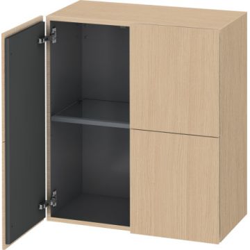 Dulap suspendat Duravit L-Cube cu doua usi 70x80x36.3cm stejar natur