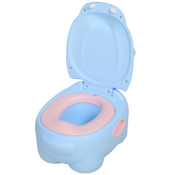 HomCom olita copii, design hipopotam plastic, 40x30x23cm | AOSOM RO