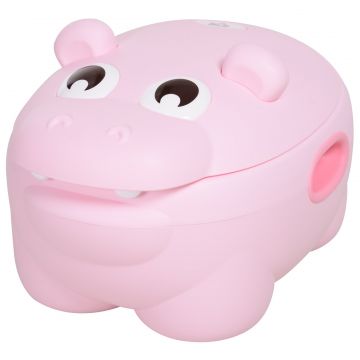 Homcom Olita pentru Copii de la 6 Luni Antialunecare Hipopotam Roz 40 x 30 x 23cm