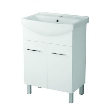 Mobilier baie Cersanit Olivia pentru lavoar Cersania New 60, alb