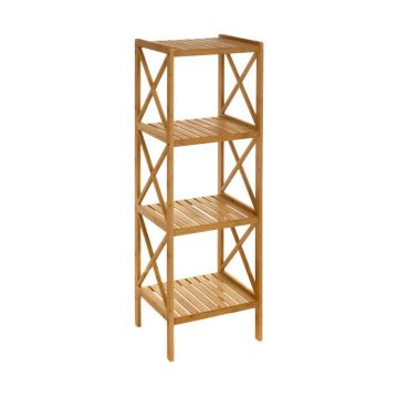 Raft de baie din bambus în culoare naturală 33x119 cm - Casa Selección