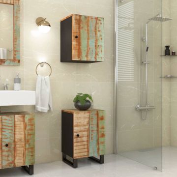 vidaXL Dulap de baie, 38x33x458 cm, lemn masiv reciclat