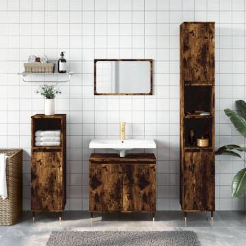 vidaXL Dulap de baie, stejar sonoma, 58x33x60 cm, lemn prelucrat