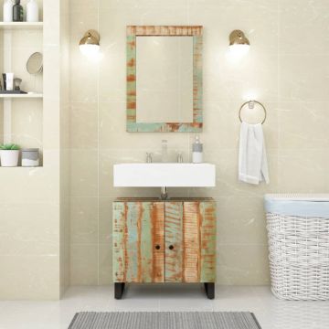 vidaXL Dulap de chiuvetă 62x33x58 cm lemn masiv reciclat&lemn compozit