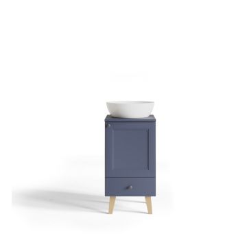 Dulap pentru chiuvetă albastru închis-natural 40x76 cm Venezia - STOLKAR